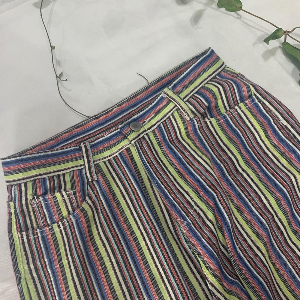🌀 Multi-color Wide Legged Pants - Picture 3 of 9